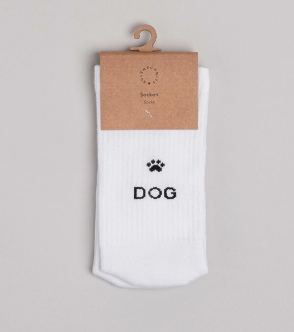 Cotton Socks dog lover white - Image 2