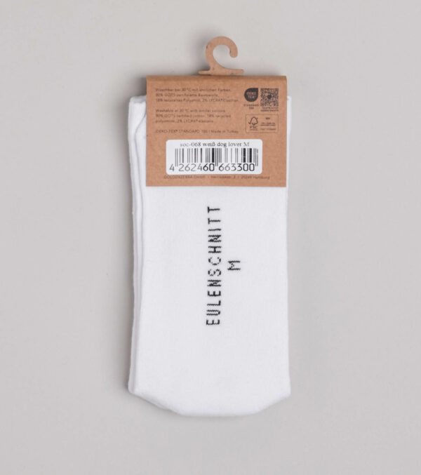 Cotton Socks dog lover white - Image 3