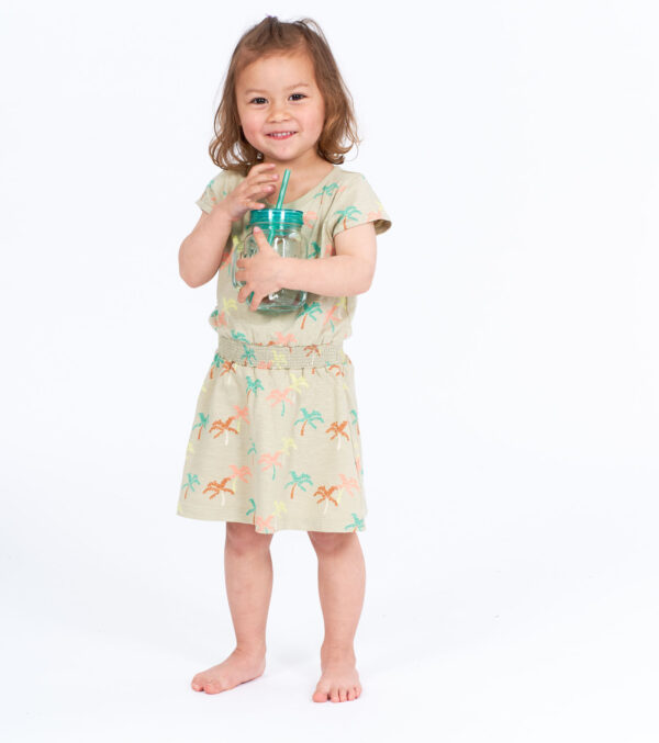 Girl‘s dress with palm print - Image 2