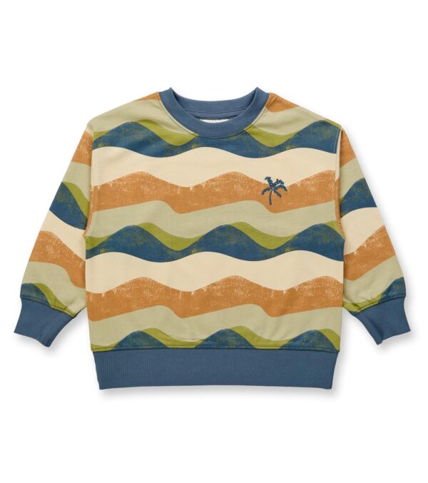 Children‘s sweatshirt with colorful wave print