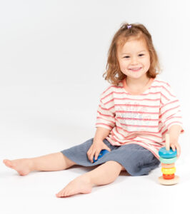 Weicher Kinderrock aus Musselin blaugrau – Bild 3