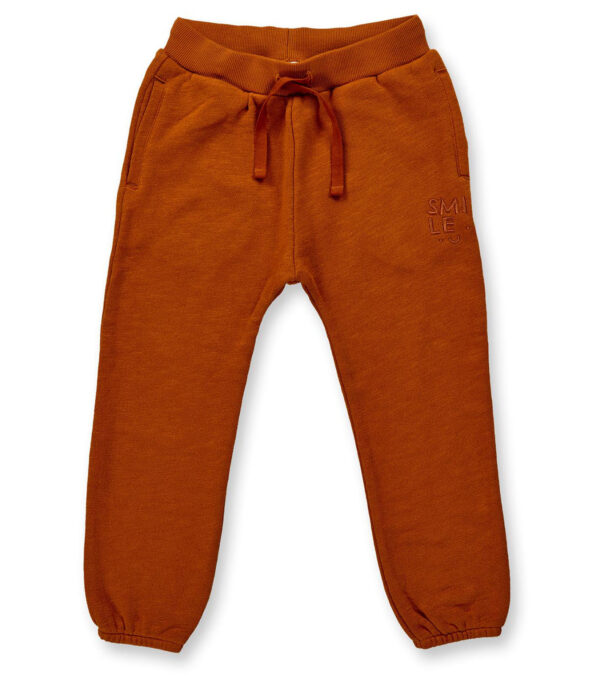 Comfortable children‘s sweatpants in haselnut brown