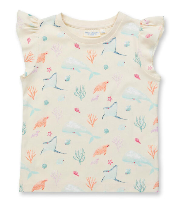 Short children‘s pajamas with sea creature print - Image 5