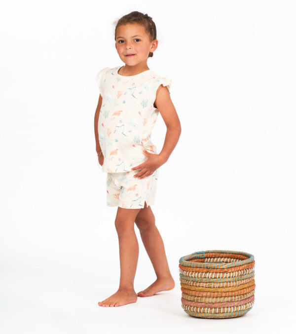 Short children‘s pajamas with sea creature print - Image 2