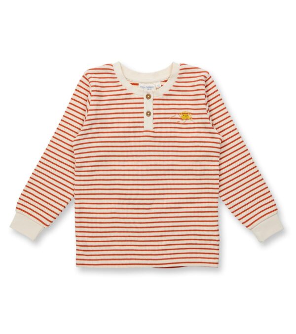 Children‘s pajamas orange stripes with appliqué - Image 5