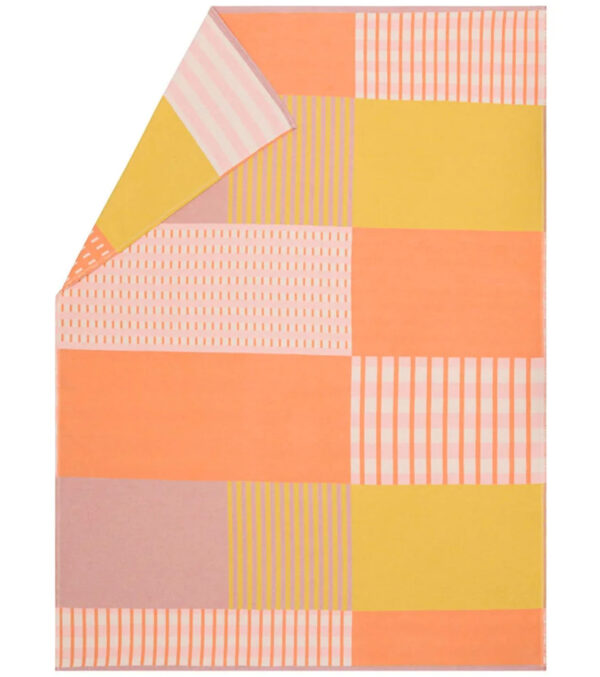 LUCA Flanelldecke “Patch” gelb 200 x 140 cm