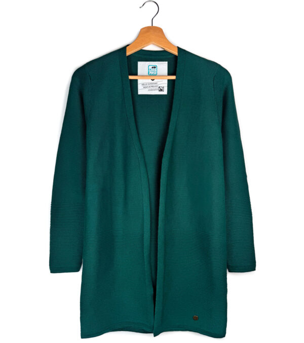Fine knit Cardigan Libby dark green - Image 6