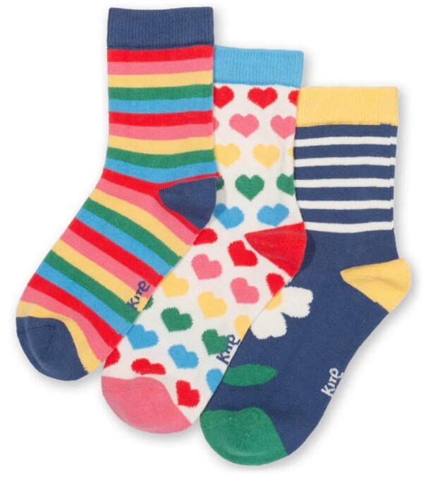 Bunte Socken 3er-Pack, Love you