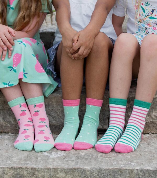 Bunte Socken 3er-Pack, Pear-fect – Bild 2
