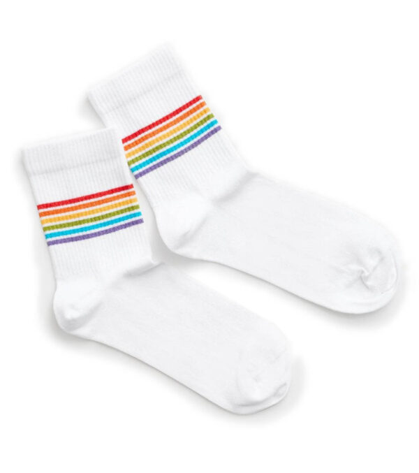 Rainbow Sneaker-Socken weiß