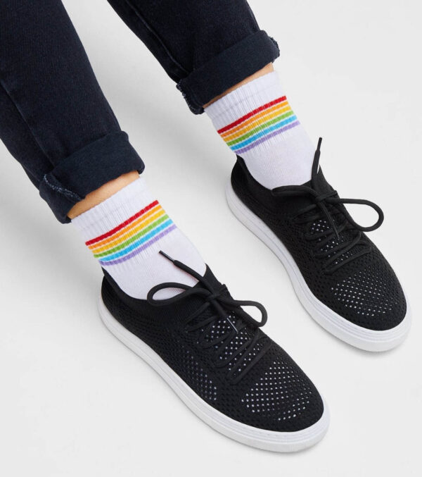 Rainbow Sneaker-Socken weiß – Bild 2