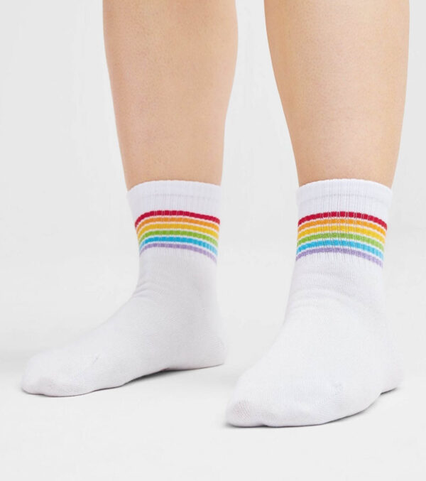 Rainbow Sneaker-Socken weiß – Bild 3