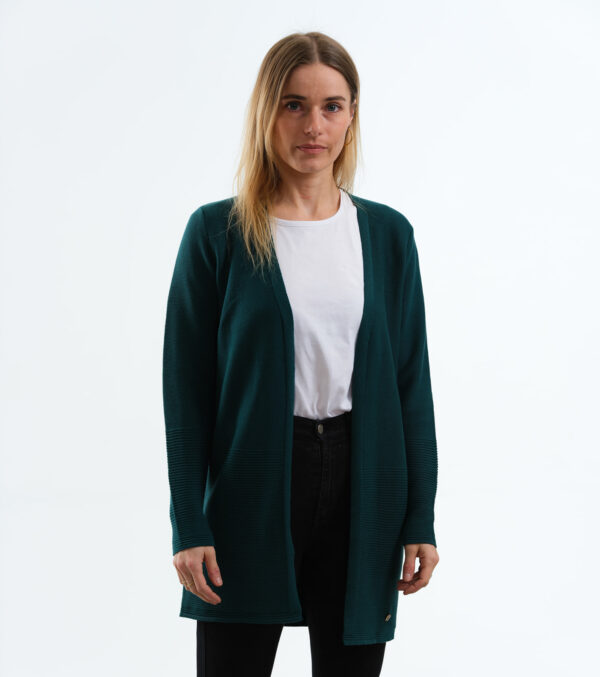 Fine knit Cardigan Libby dark green