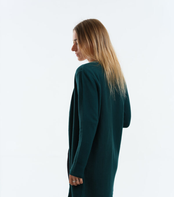 Fine knit Cardigan Libby dark green - Image 5