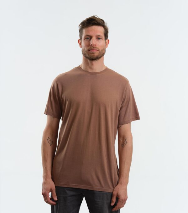Basic modal Shirt light brown - Image 5