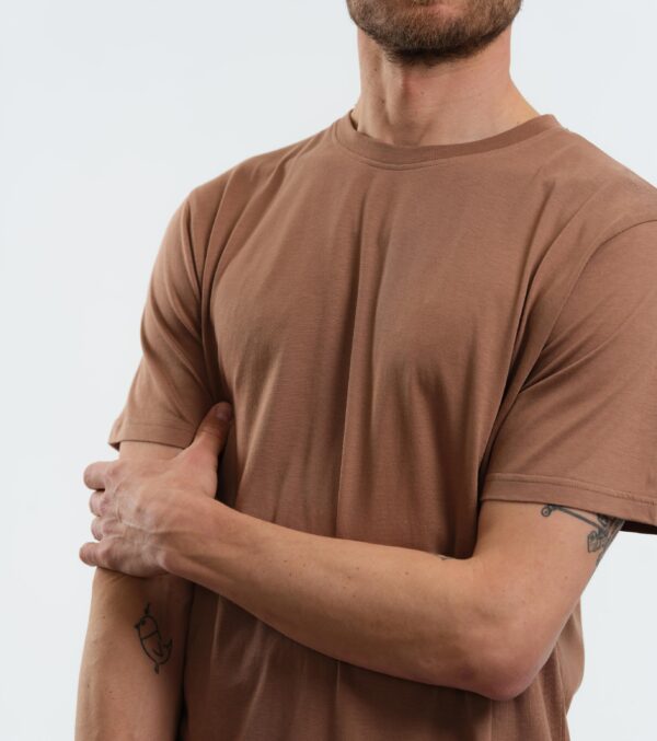 Basic modal Shirt light brown - Image 3