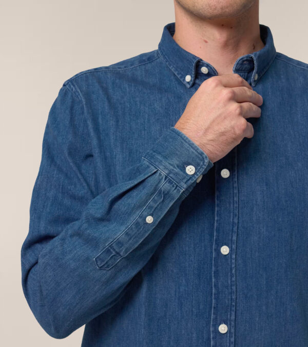 Men‘s Mid-Wash Denim Shirt - Image 3