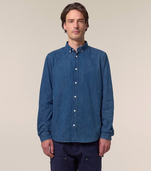 Men‘s Mid-Wash Denim Shirt - Image 5
