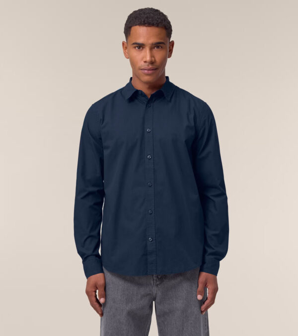 Men‘s Poplin Shirt navy blue - Image 5