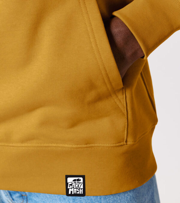 Men's hooded Sweater ochre - Image 4