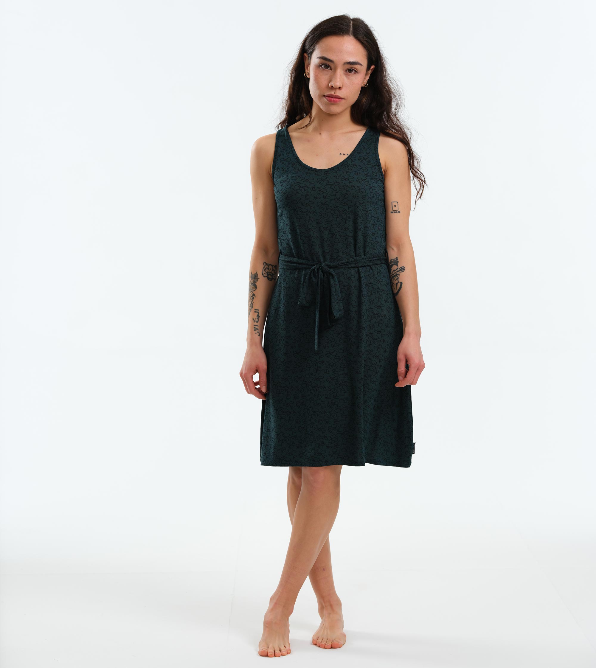 Ellison dress dark green flowers - Image 6