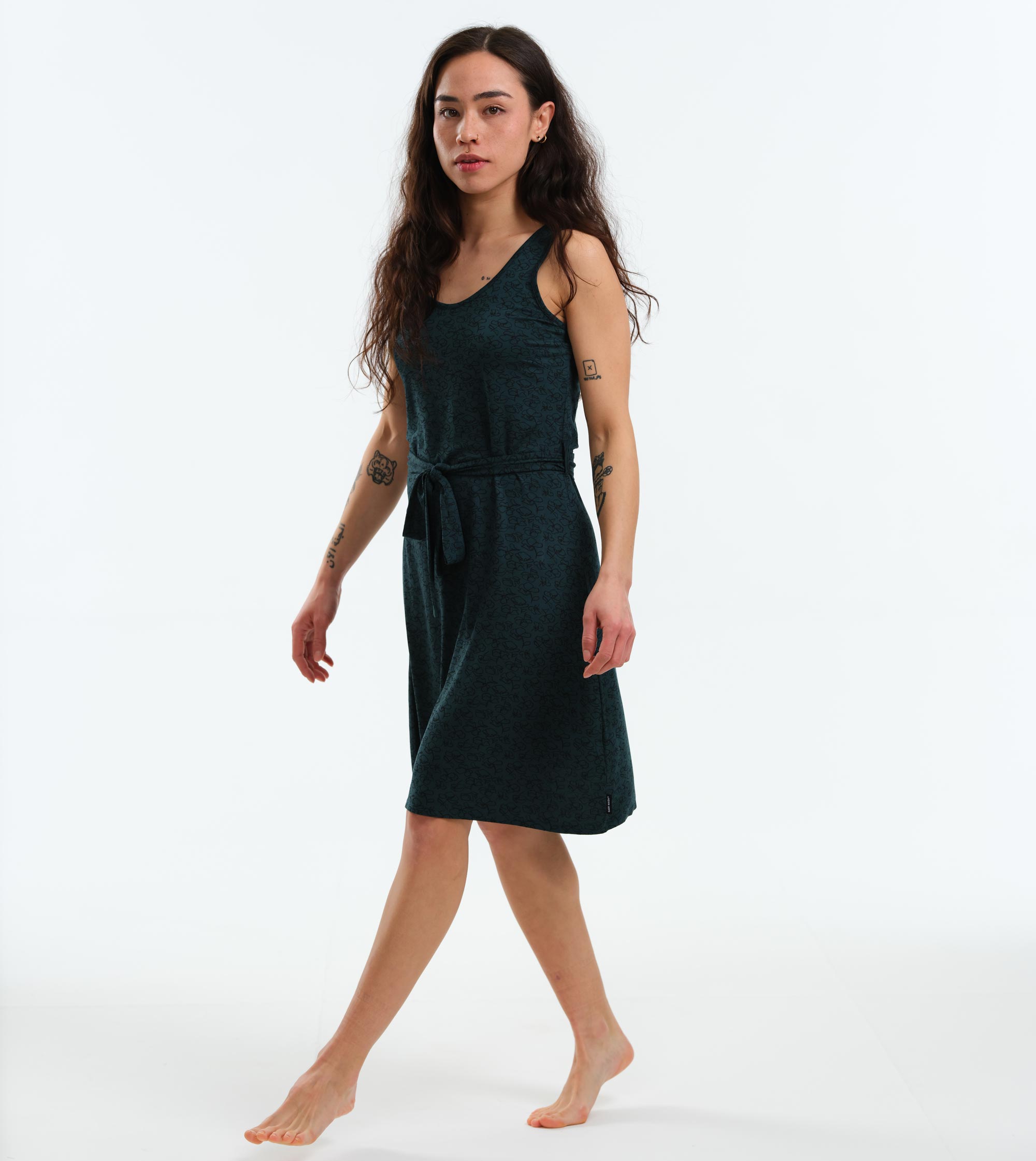 Ellison dress dark green flowers - Image 2