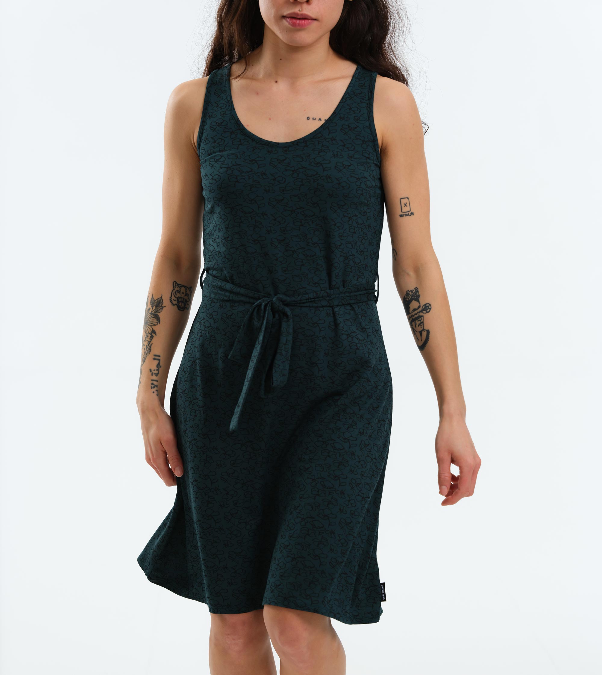 Ellison dress dark green flowers - Image 5