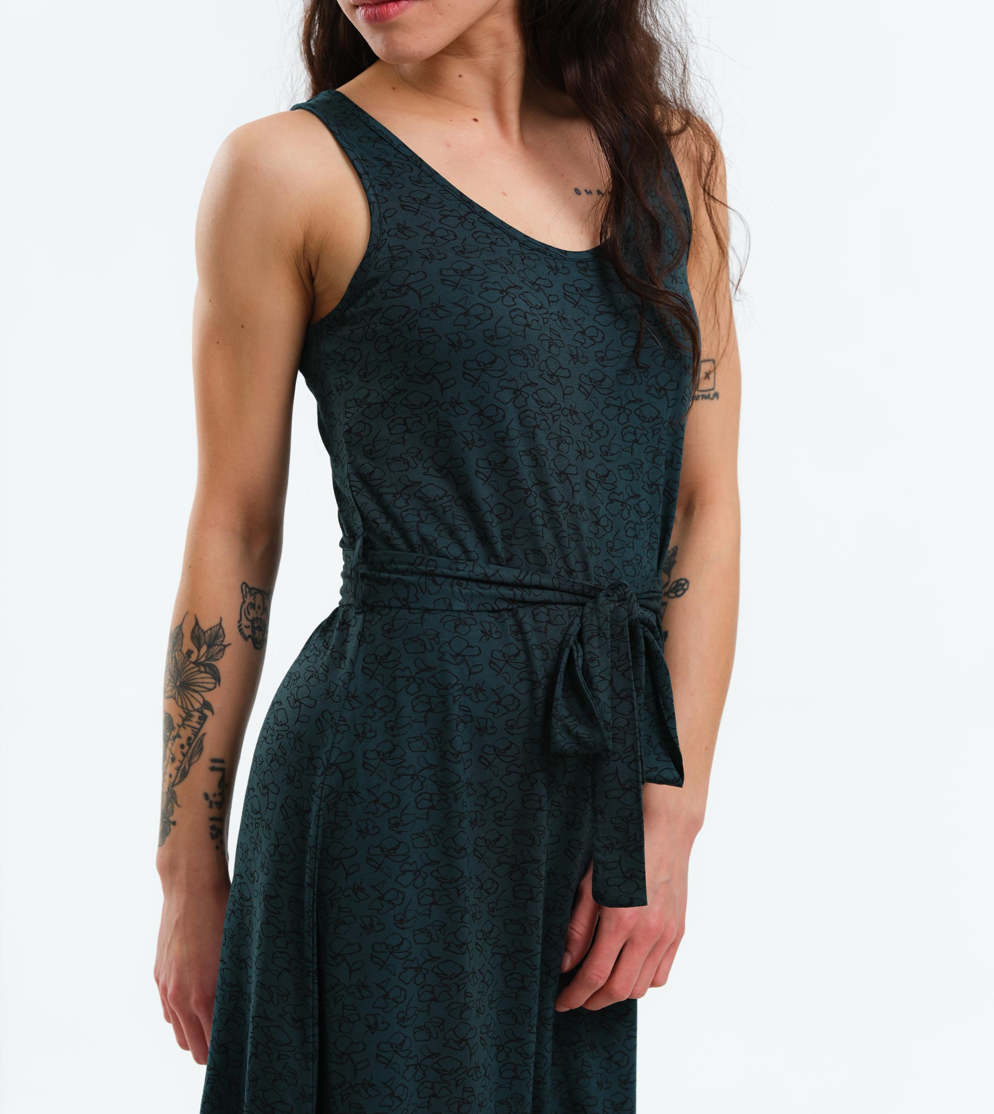 Ellison dress dark green flowers - Image 4