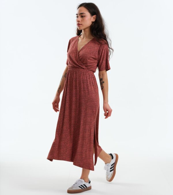 Kleid Helena rotbraun Dots – Bild 3