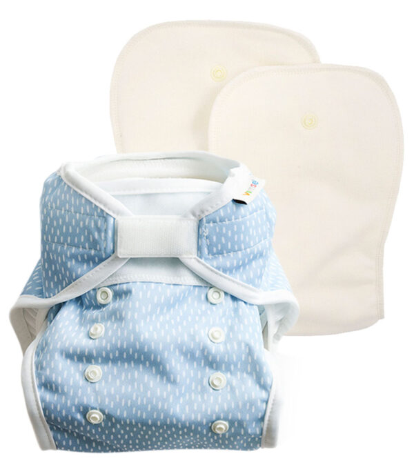 One size diaper cover + Inserts, Blue Sprinkle