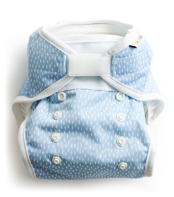 One size diaper cover + Inserts, Blue Sprinkle - Image 2