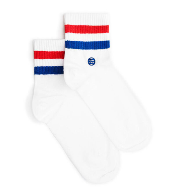 Retro sneaker socks white