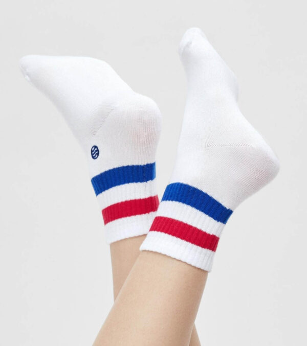 Retro sneaker socks white - Image 2