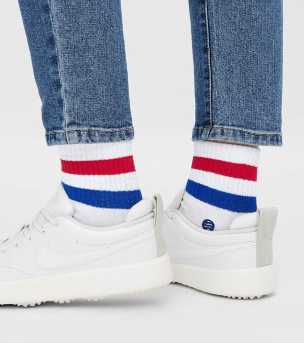 Retro sneaker socks white - Image 3