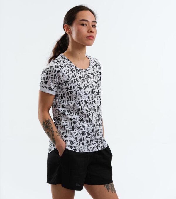 Shirt Ella Scribble white