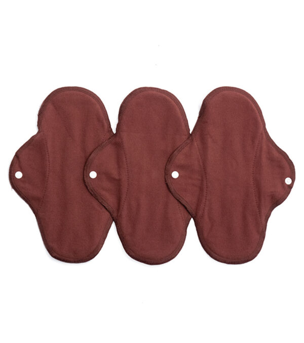 3-pack Cotton Sanitary Pads, Warm brown