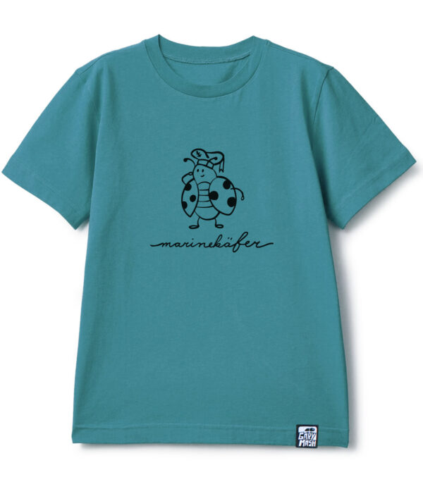 Kinder T-Shirt Marinekäfer petrol