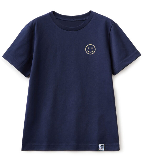 Kinder T-Shirt Smiley dunkelblau