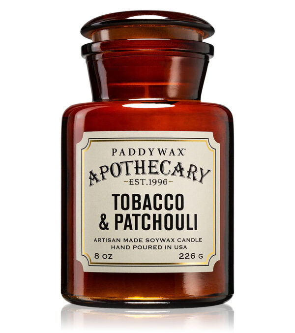 Duftkerze im Apothekerglas Tobacco & Patchouli