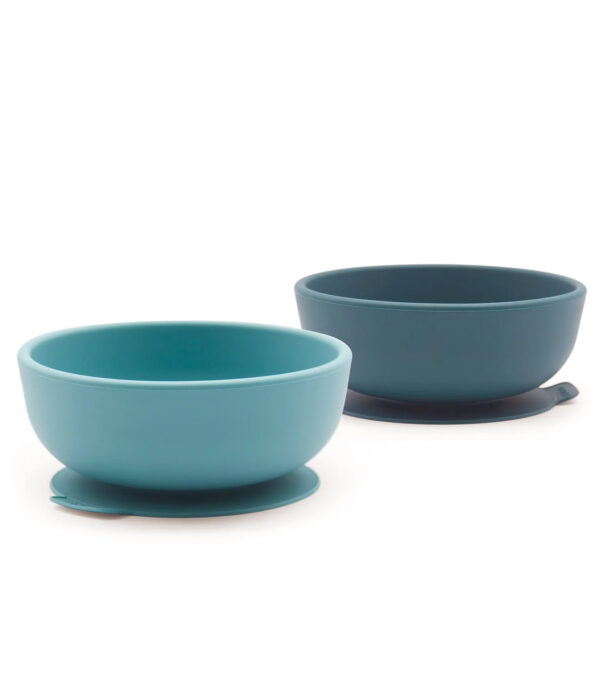 Set of 2 suction bowls, Blue Abyss / Lagoon