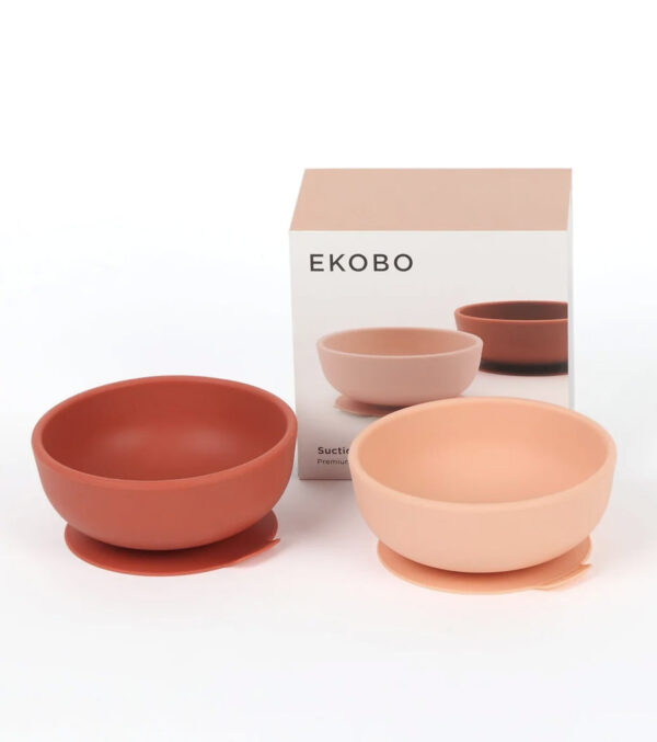 Set of 2 suction bowls, Blush / Terracotta - Image 4