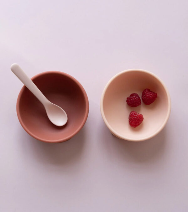 Set of 2 suction bowls, Blush / Terracotta - Image 3