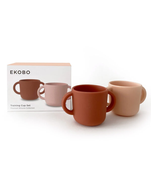 Set of 2 Training Cups Blush / Terracotta - Image 5