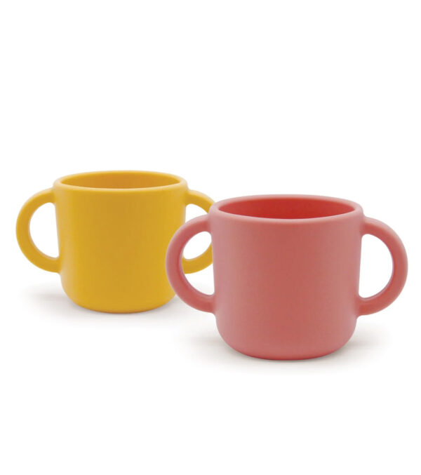 Set of 2 Training Cups Mimosa / Coral