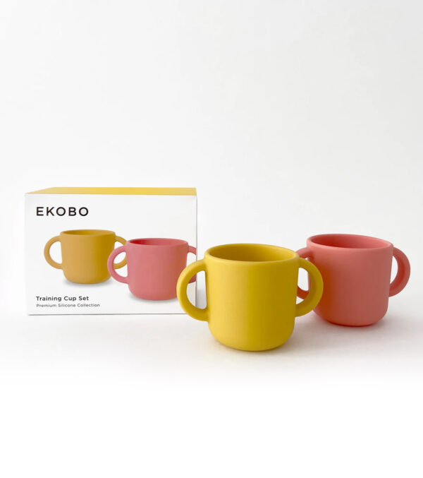 Set of 2 Training Cups Mimosa / Coral - Image 4