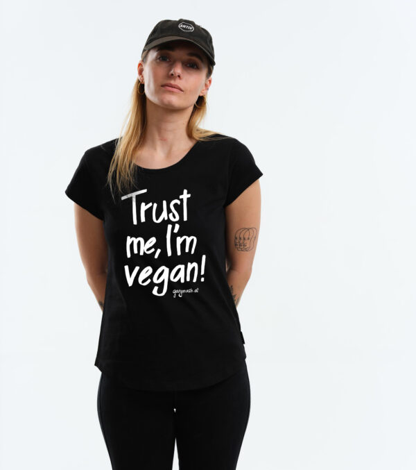 Shirt Trust me, I'm vegan! Black - Image 2