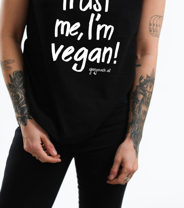 Shirt Trust me, I'm vegan! Black - Image 4