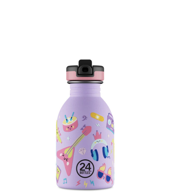 0,25l Trinkflasche Music Friends mit Strohhalm