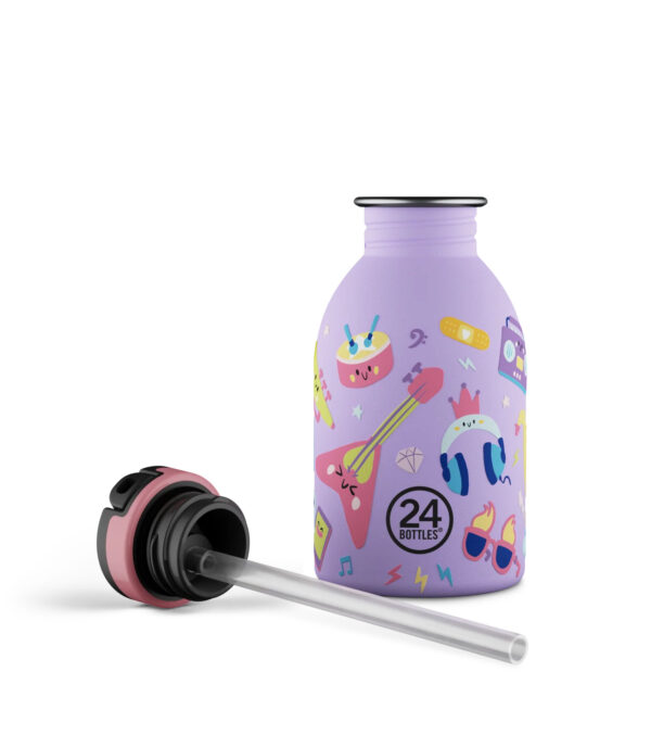 0,25l Trinkflasche Music Friends mit Strohhalm – Bild 2