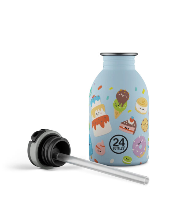 0,25l Trinkflasche Sweet Friends mit Strohhalm – Bild 2